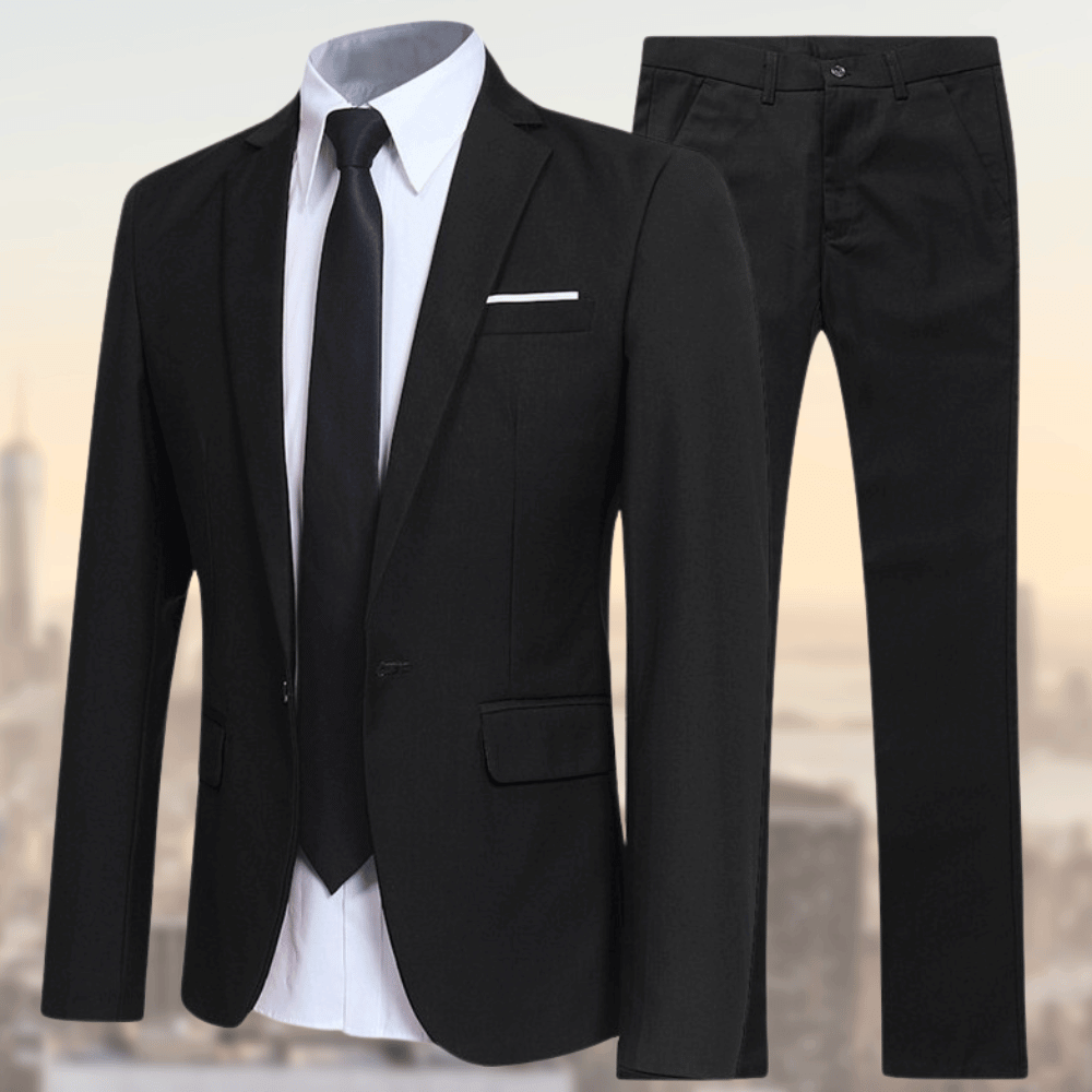 Valenzora | Zweiteiliges Set mit Blazer mit Reverskragen und langen Hosen