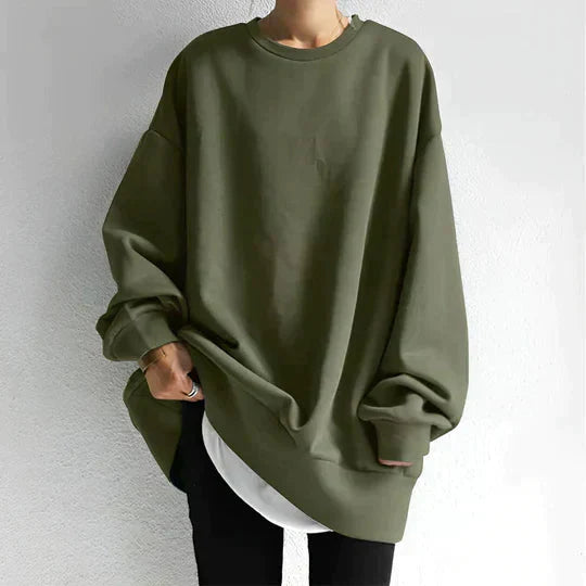 Valenzora | Oversized Pullover Locker Sitz Gemütliches Sweatshirt Damenbekleidung