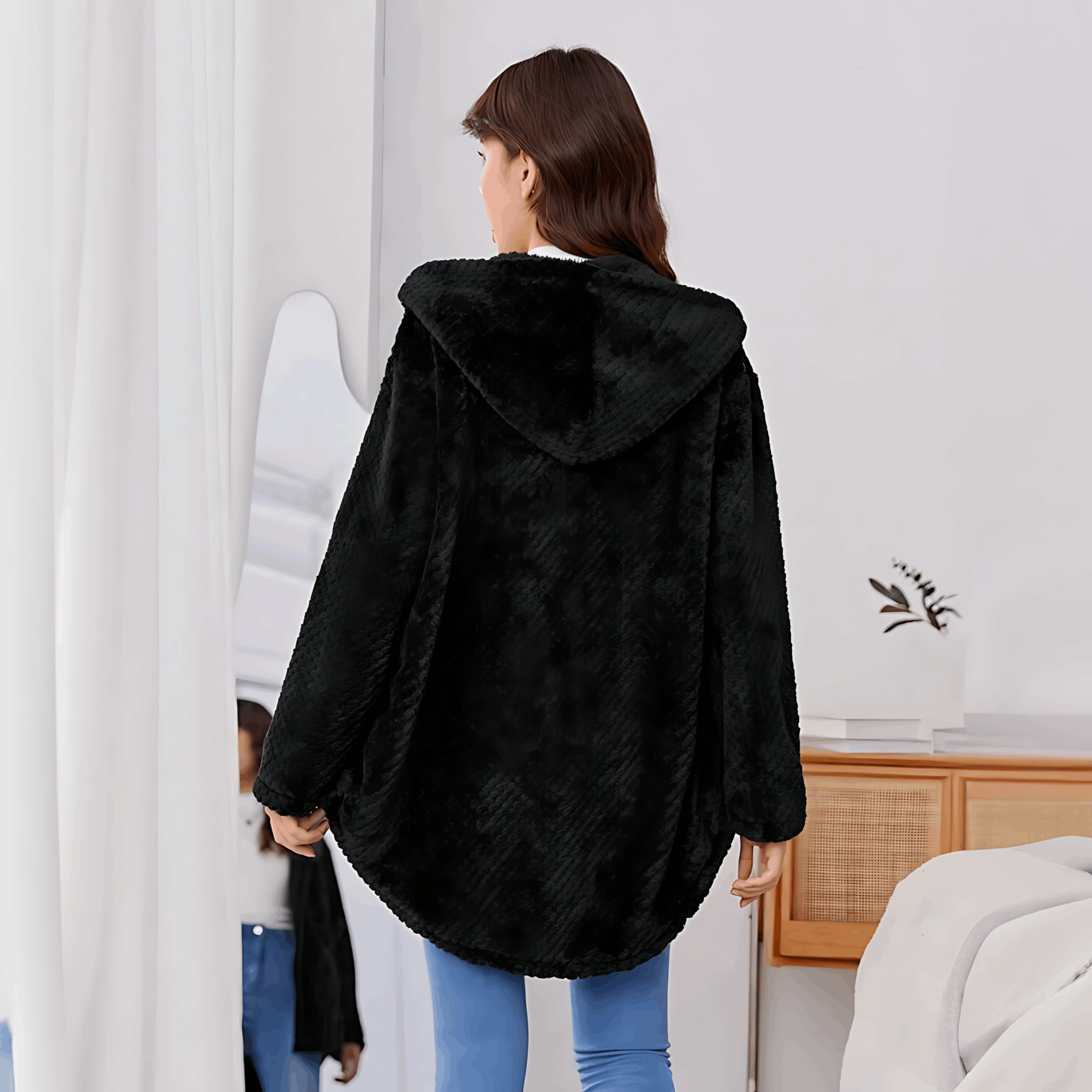 Valenzora | Warme Strickjacke mit weichem Futter und Kapuze für Damen