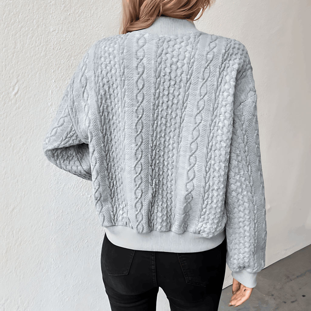 Valenzora | Women's bomber-style cardigan with buttons