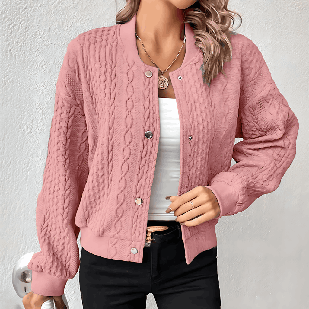 Valenzora | Women's bomber-style cardigan with buttons