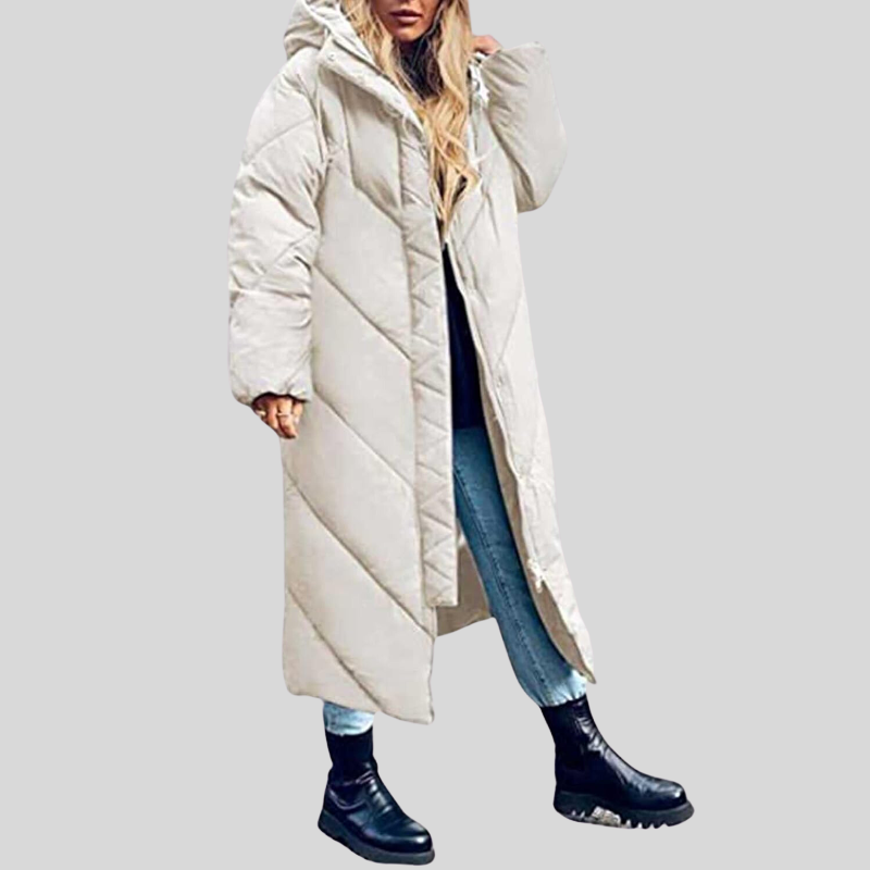Valenzora | Long winter jacket with hood, women's