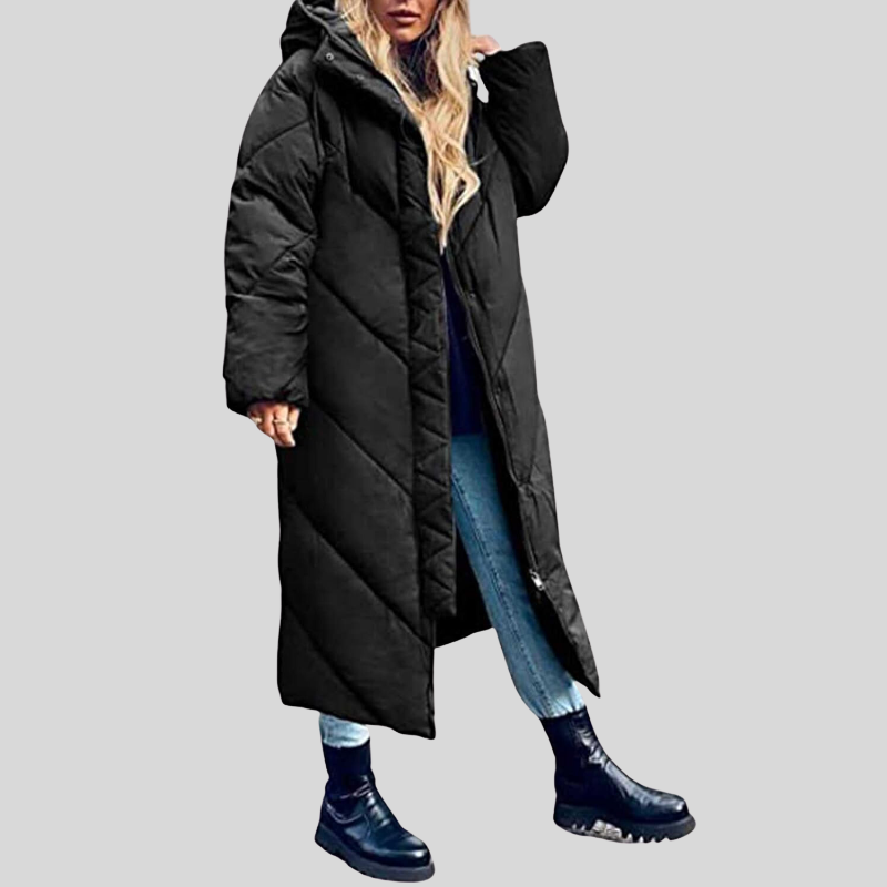 Valenzora | Long winter jacket with hood, women's