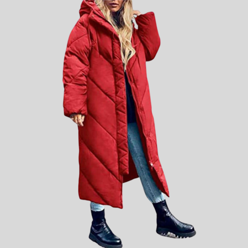 Valenzora | Long winter jacket with hood, women's