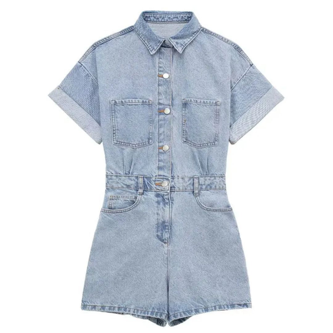 Valenzora | Slim fit & sexy denim jumpsuit