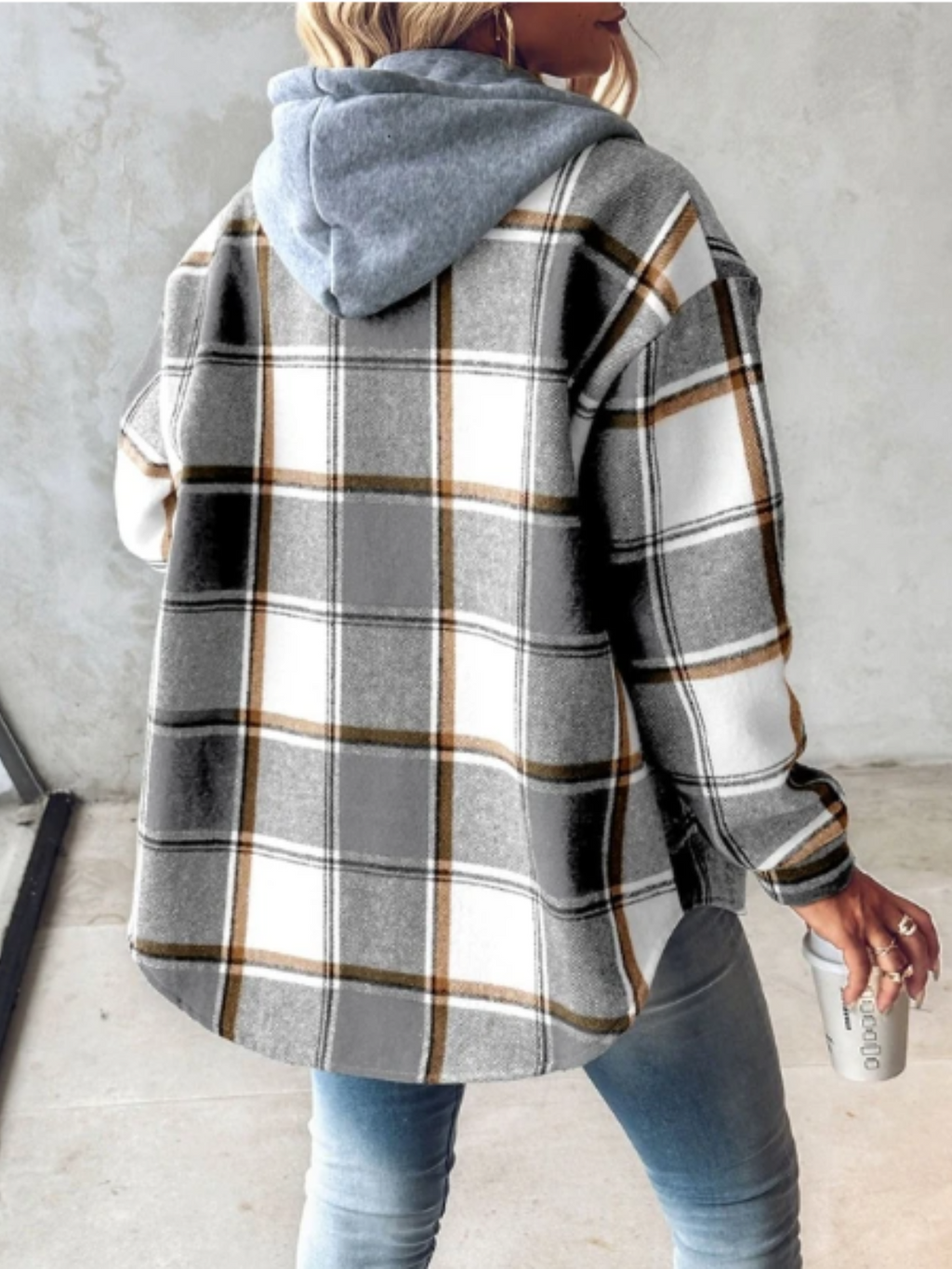 Valenzora | Klassischer Kapuzenpullover im Karodesign für Damen