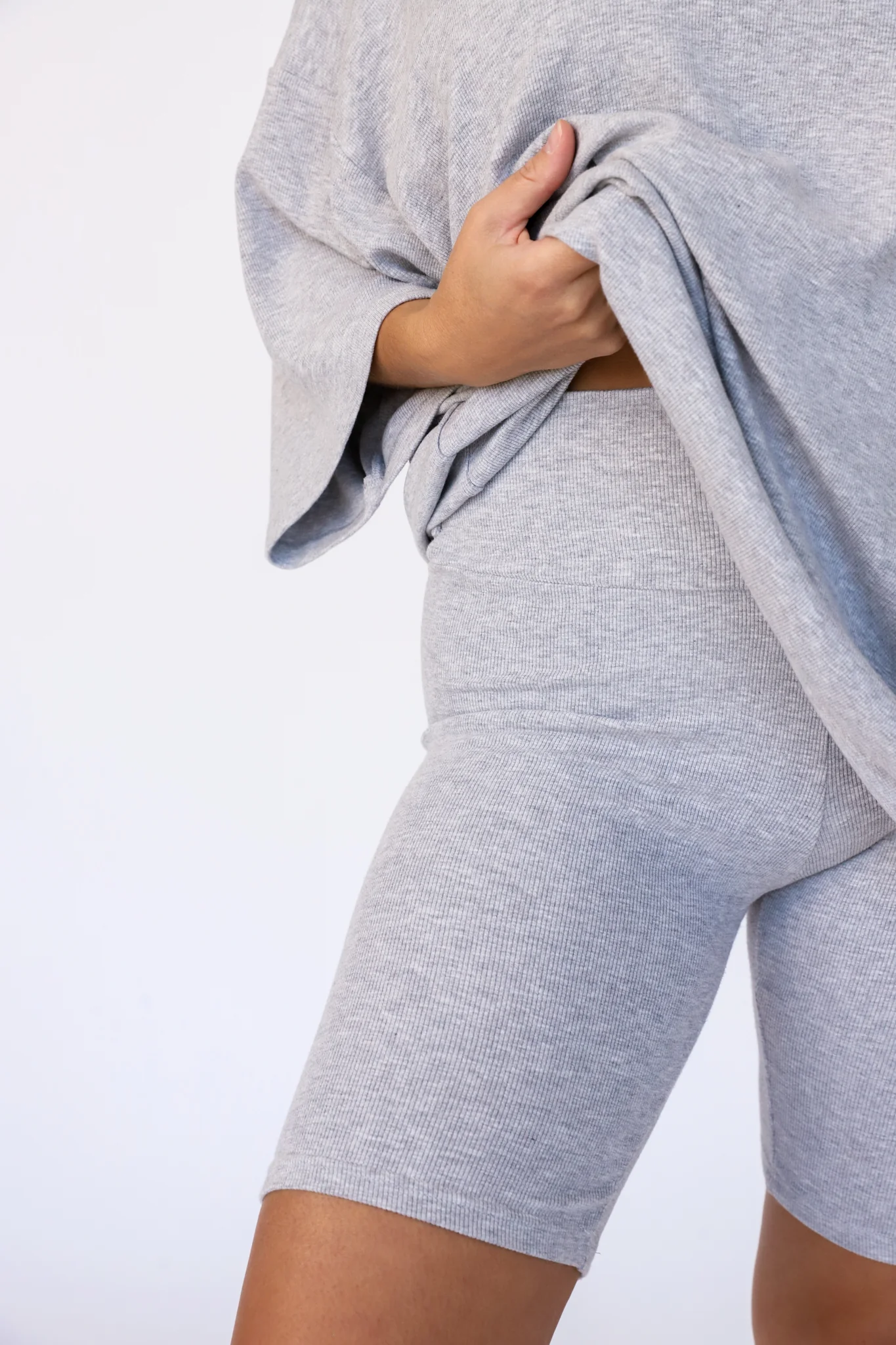 Valenzora | Women's Lounge Set with Oversized T-shirt and Biker Shorts