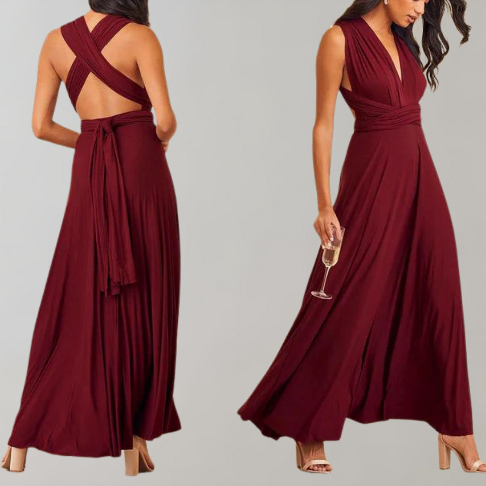 Valenzora | Elegantes Infinity-Damenkleid Schickes Wickel-Sommerkleid