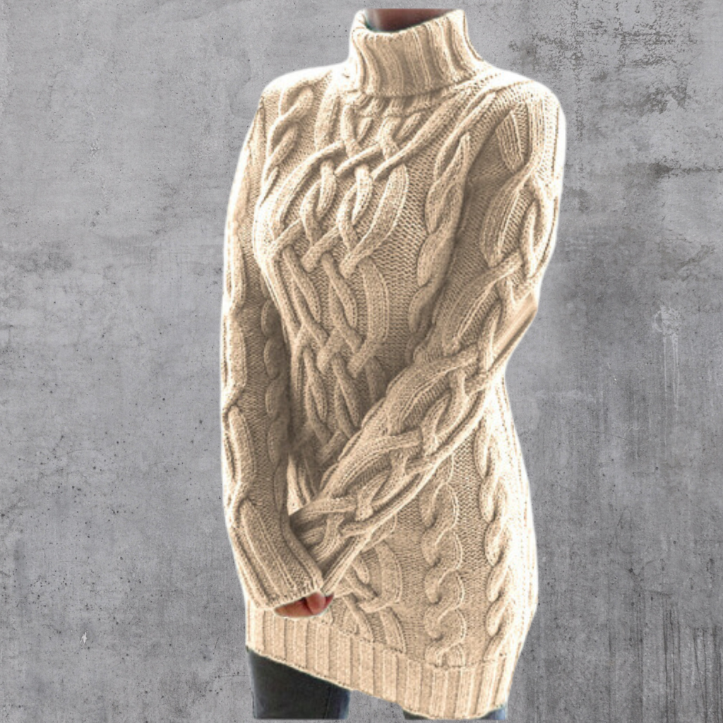 Valenzora | Stilvoller warmer langer Rollkragenpullover