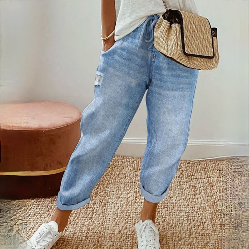 Valenzora | Boho summer trousers made of good fabric, design