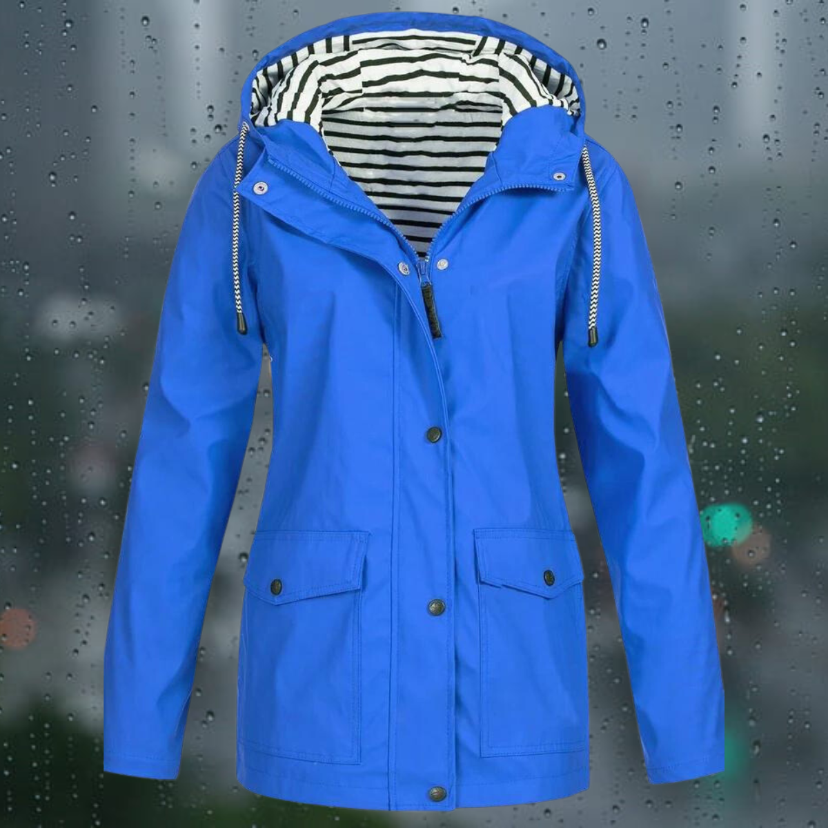 Valenzora | Lässige winddichte Regenjacke für Damen