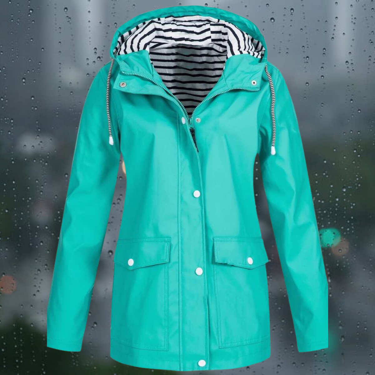 Valenzora | Lässige winddichte Regenjacke für Damen