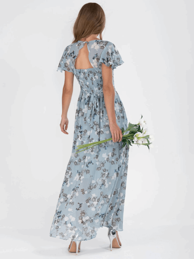Dress with floral pattern