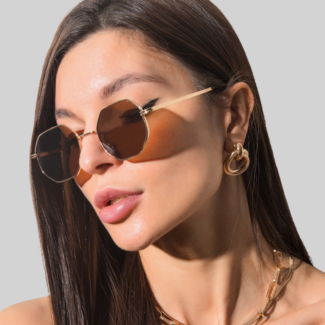 Valenzora Money Sunglasses - Summer - Metal Polygonal