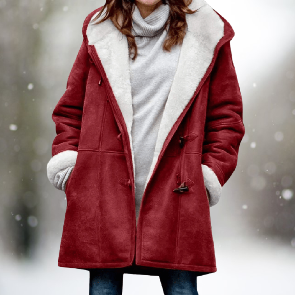 Fashionable and warm jacket with hood