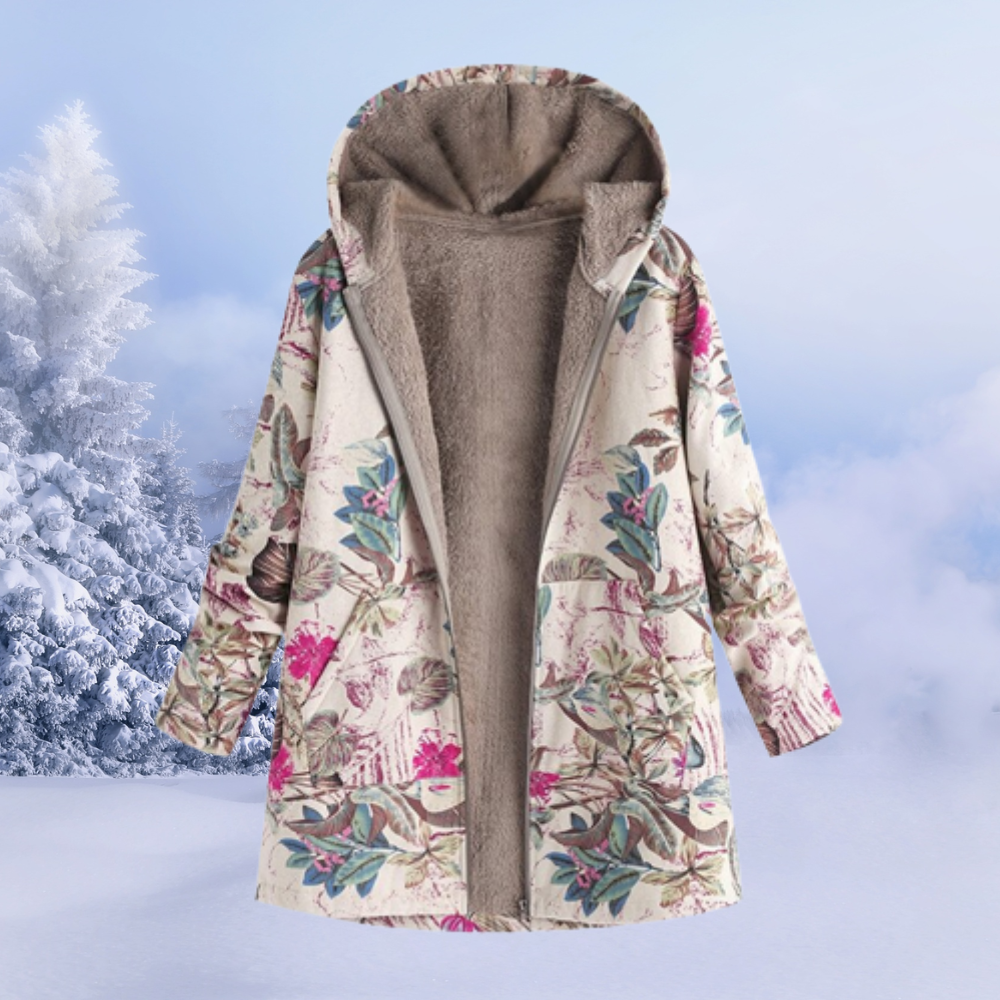 Valenzora | Warm winter jacket with fur lining for women