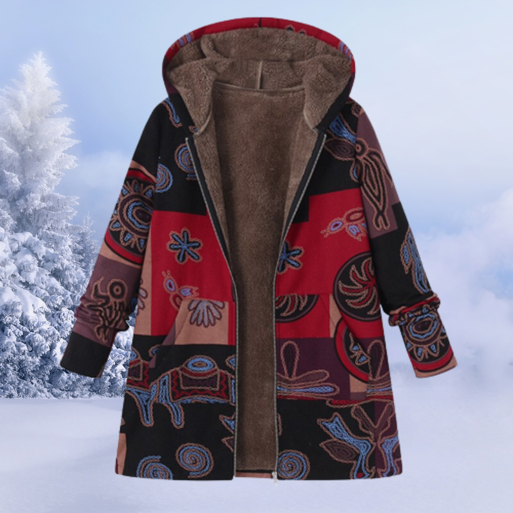 Valenzora | Warm winter jacket with fur lining for women
