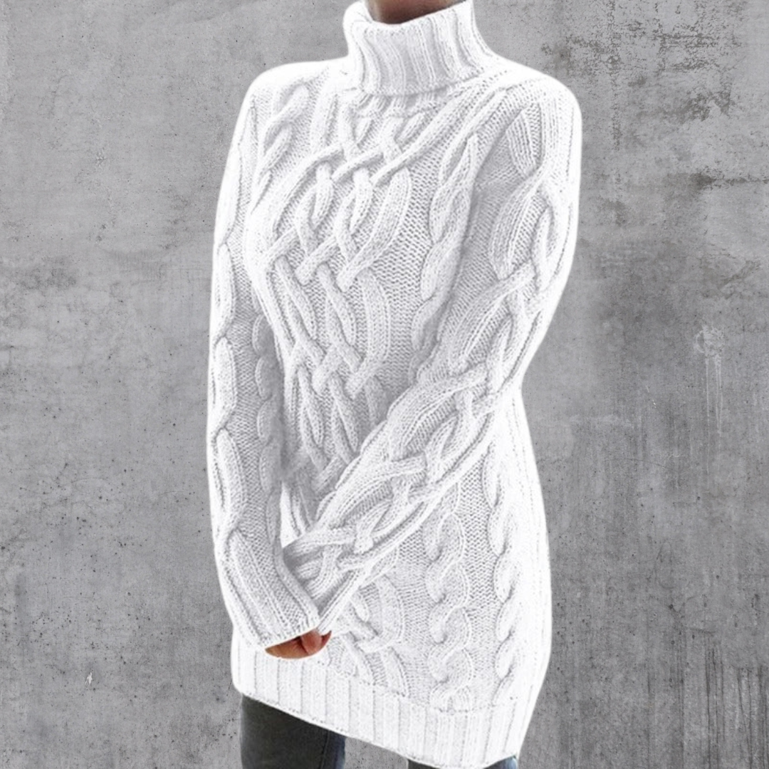 Valenzora | Stilvoller warmer langer Rollkragenpullover