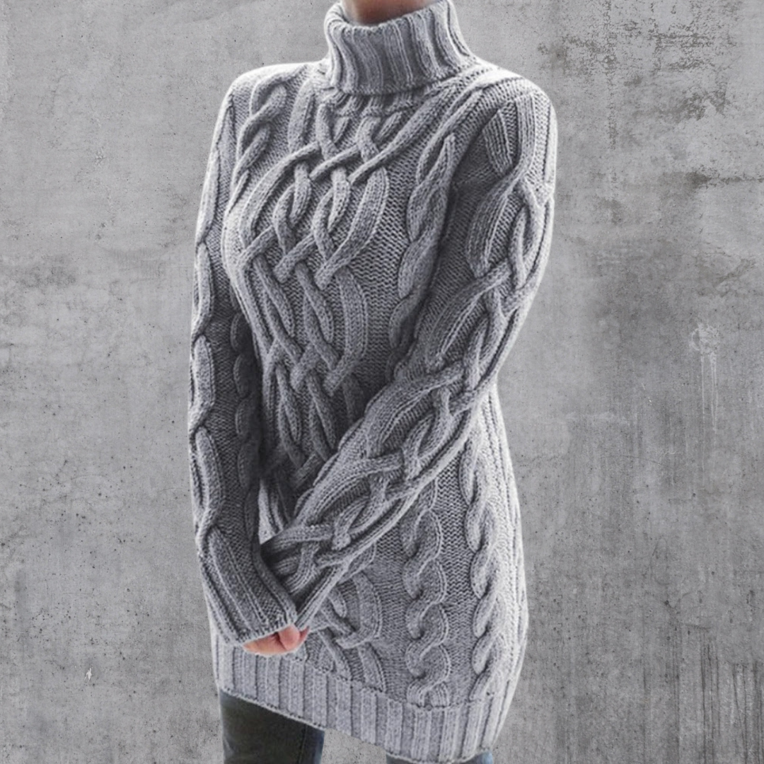 Valenzora | Stilvoller warmer langer Rollkragenpullover