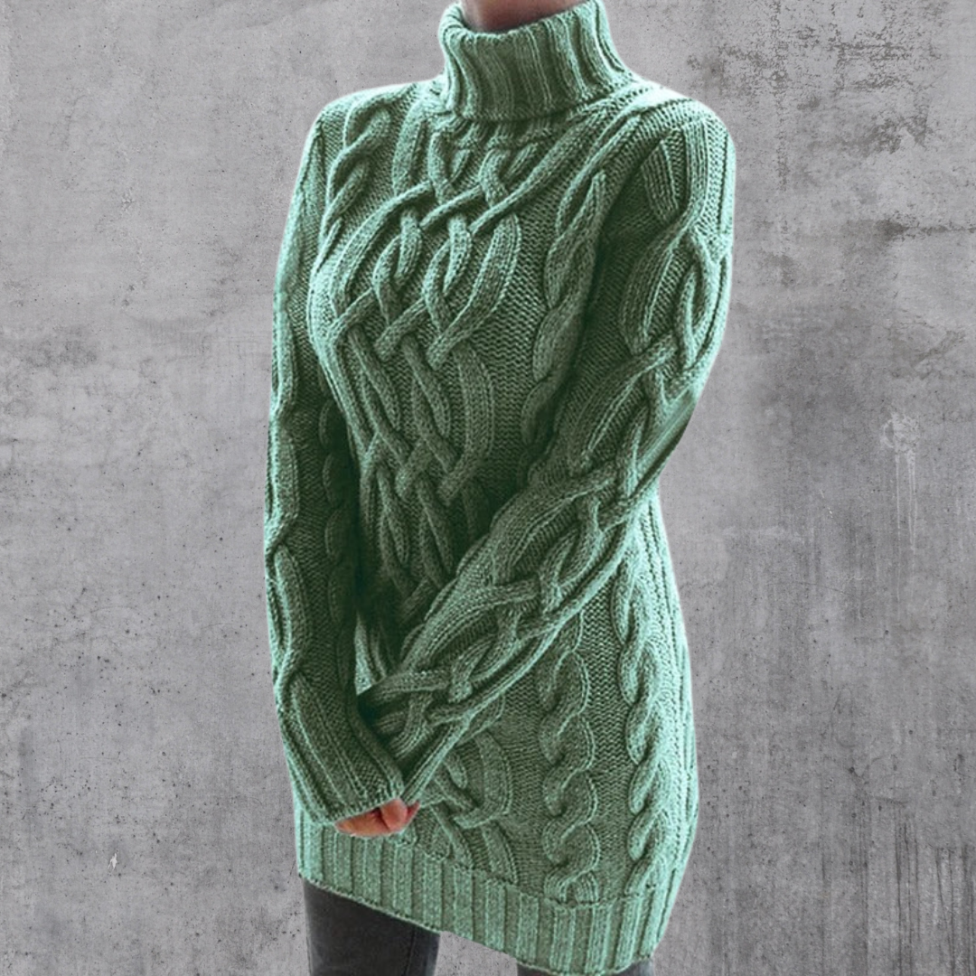 Valenzora | Stilvoller warmer langer Rollkragenpullover