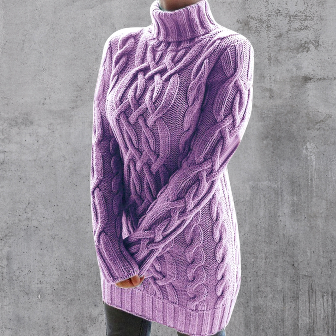 Valenzora | Stilvoller warmer langer Rollkragenpullover