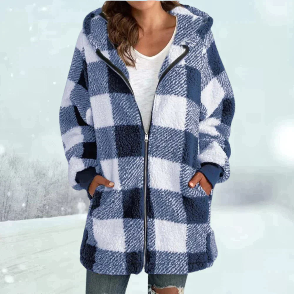 Valenzora | Checkered winter jacket for a timeless look