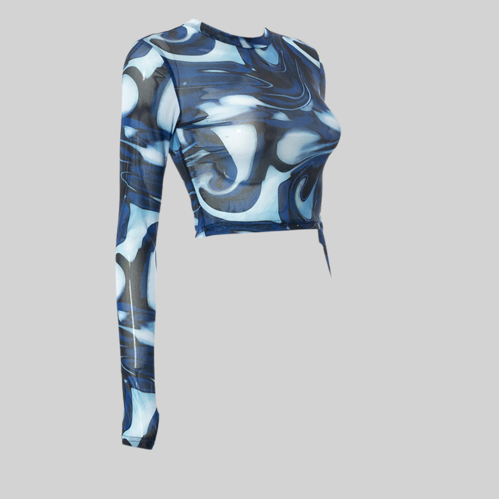 Valenzora Top - Vintage - Transparent Mesh Shirt