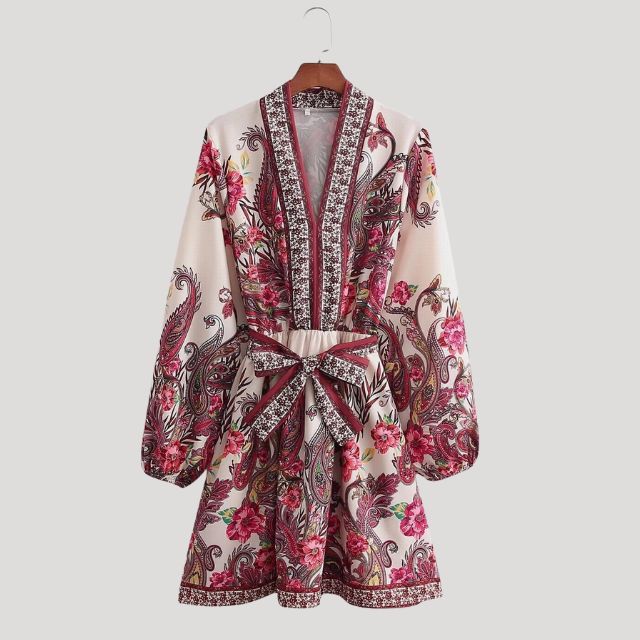 Valenzora | Midi dress with cashmere feel and waist belt