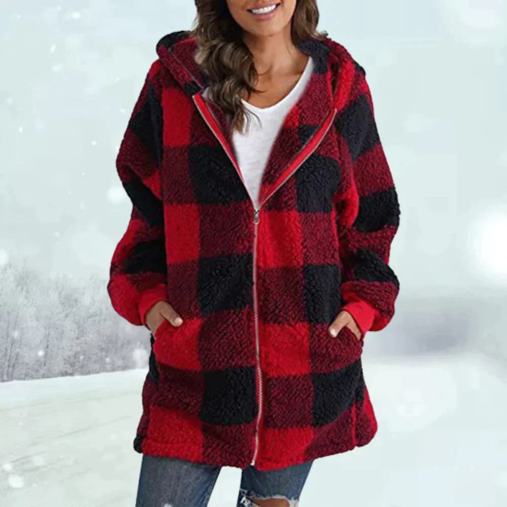 Karierter Winterjacke
