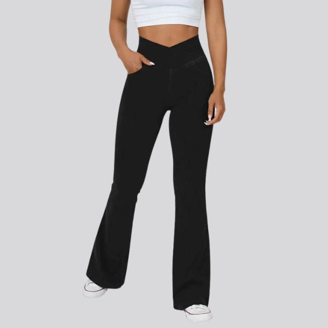 Valenzora | High-waisted flare leggings