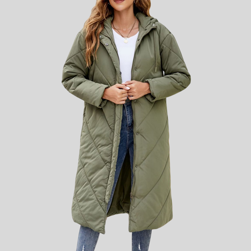 Valenzora | Long winter jacket with hood, women's