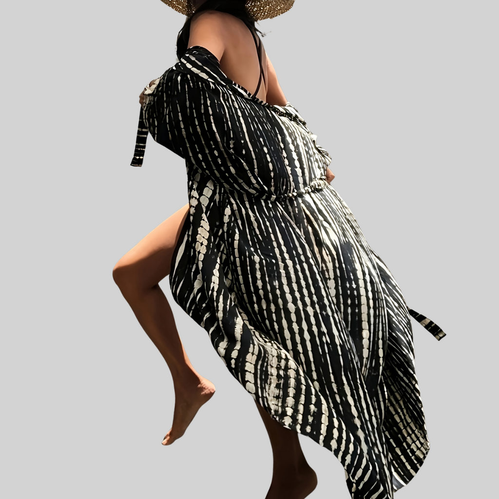 Valenzora Midi Kimono – Boho – Allover Print Loose Fit