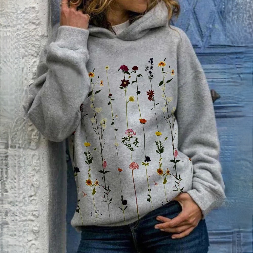 Valenzora - Hoodie with floral print