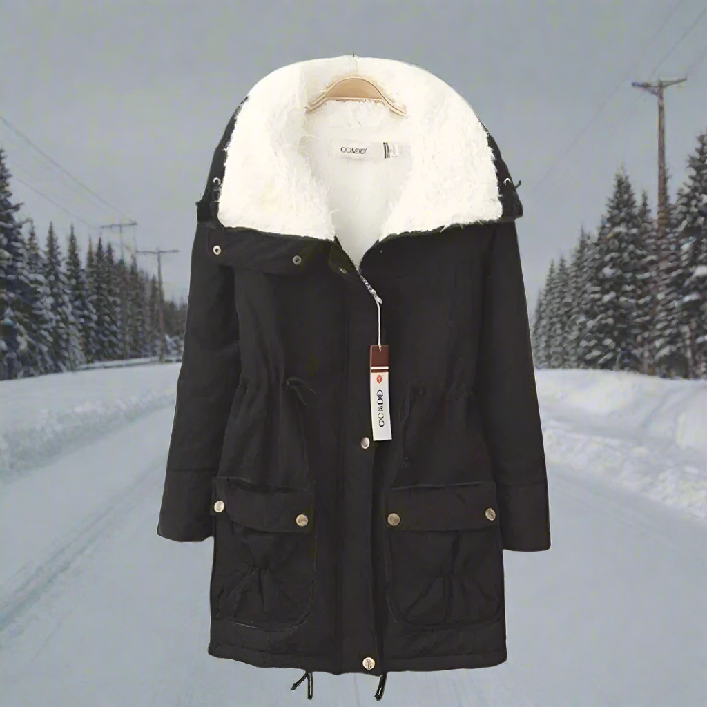 Valenzora | Warm cotton winter jacket for women with hood