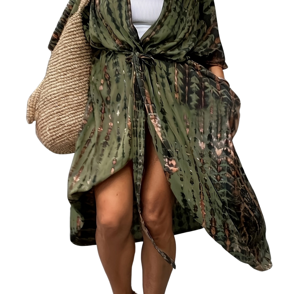 Valenzora Midi Kimono – Boho – Allover Print Loose Fit