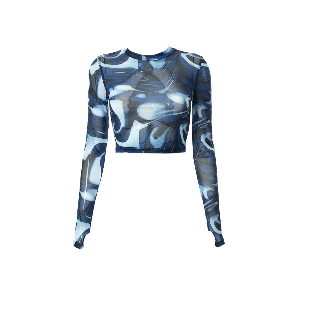 Valenzora Top - Vintage - Transparent Mesh Shirt