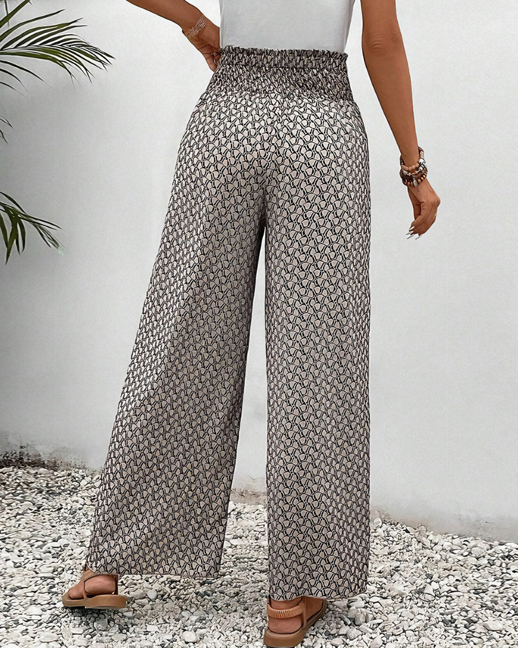 Hose mit Chiffonmuster