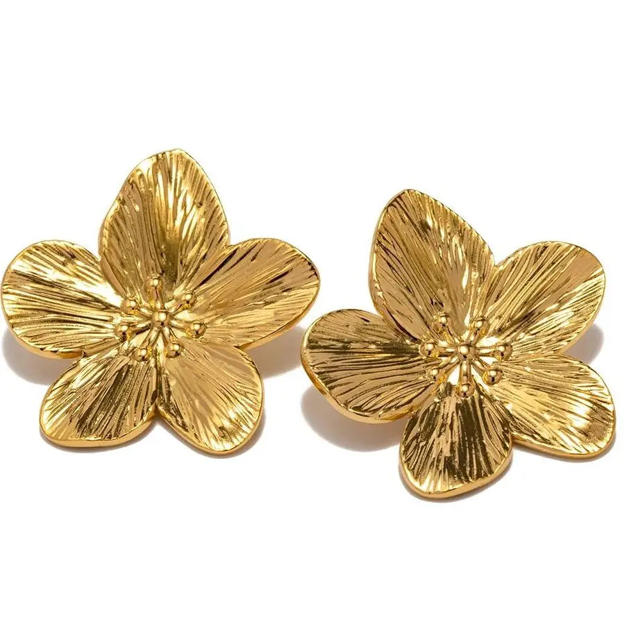 Elle™ - Hypoallergene Vintage-Blumenanstecker, 18 Karat vergoldet