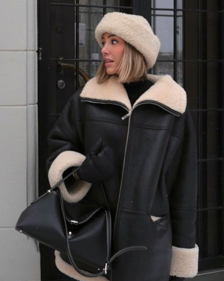 Fashionable leather jacket
