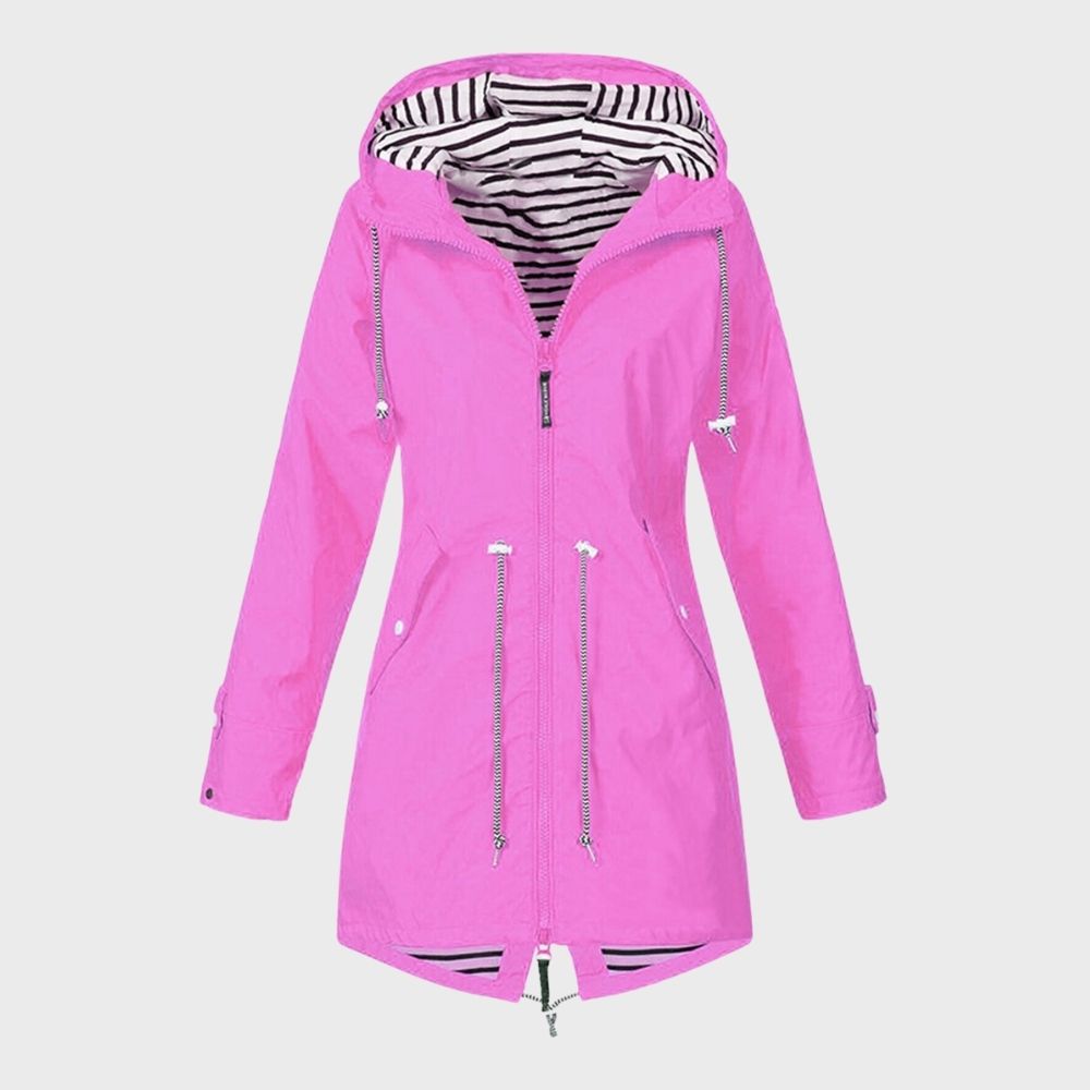 long rain jacket for women