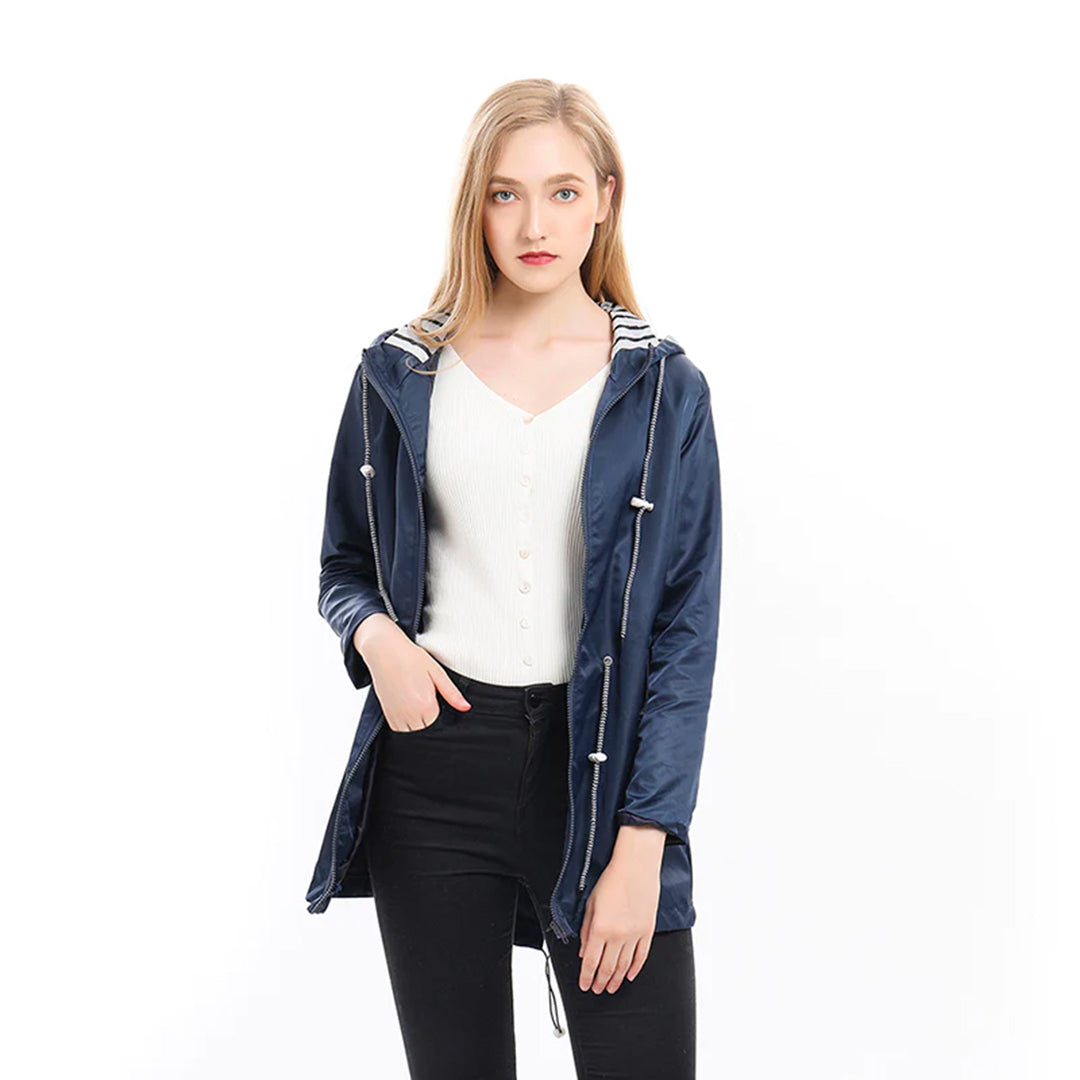 Valenzora | Women's - Long, Waterproof Parka Jacket with Hood - Elegant, Comfortable and Breathable