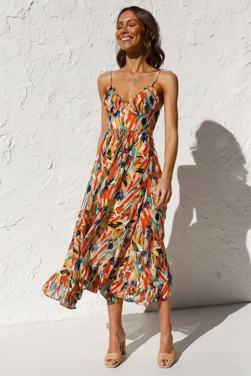Valenzora | Colorful midi dress