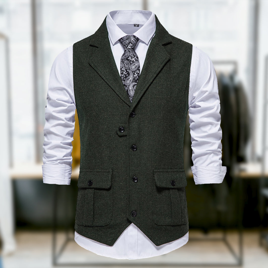 Valenzora | Classic Retro-Style Vest with Pockets