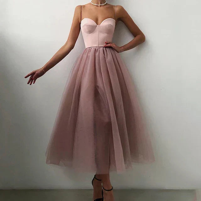 Valenzora | Elegant Tulle Corset Evening Dress for Women