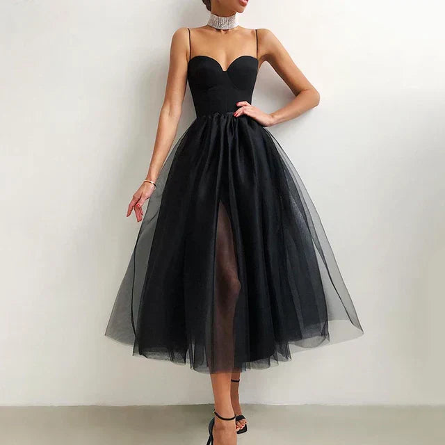 Valenzora | Elegant Tulle Corset Evening Dress for Women