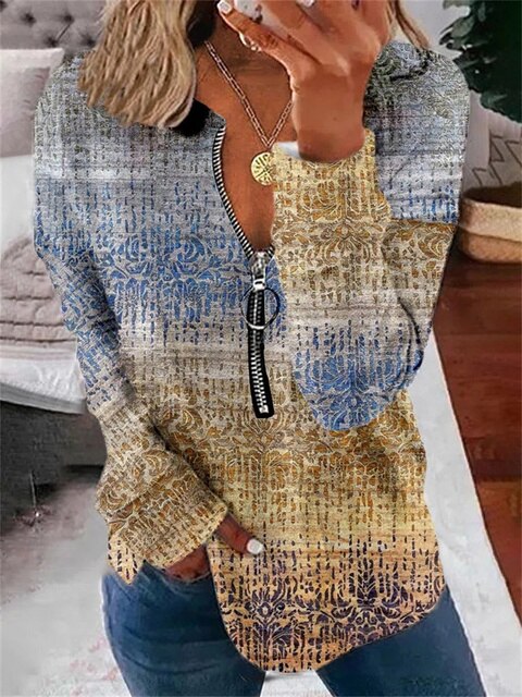 Vintage-style floral sweater