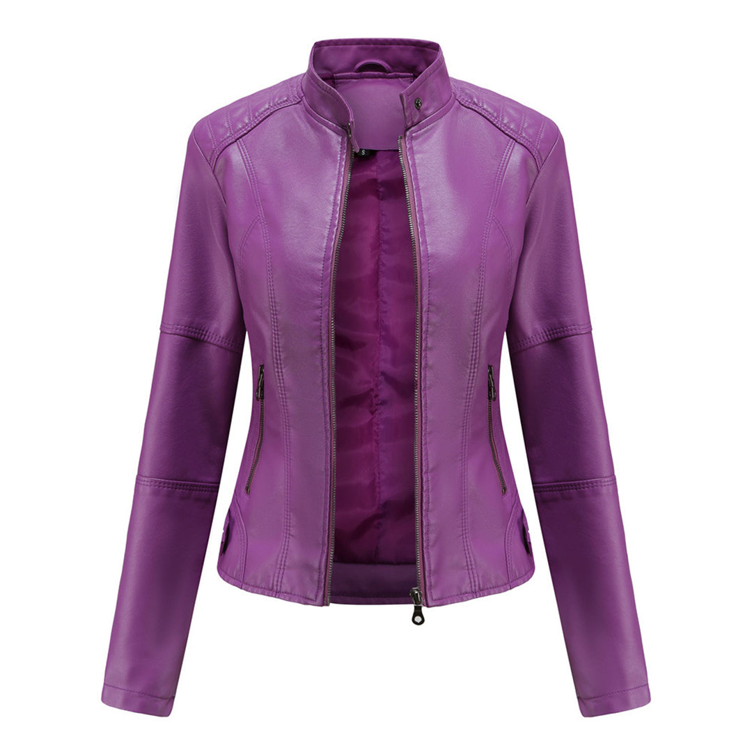 Valenzora | Classic leather biker jacket