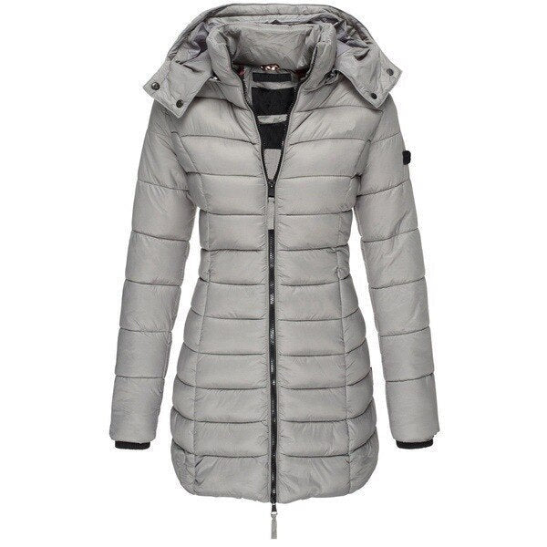 Mid-length slim warm cotton coat suit