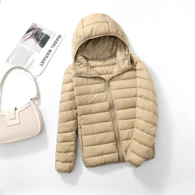 The new ultralight, packable down coats with hood