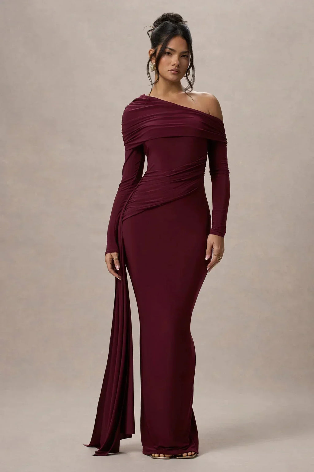 Valenzora | Plissiertes Maxikleid mit Schuppenmuster